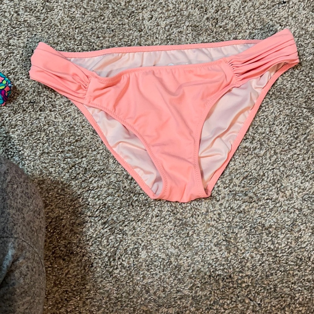 Coral bathing suit bottoms
